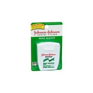 Johnson & Johnson Reach Dental Floss, Waxed, Mint, 100Yd